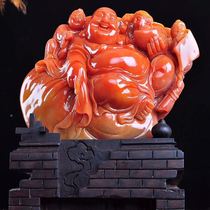 Shoushan stone decoration Cornucopia Living room shop Maitreya Buddha home decoration decoration Craft gift