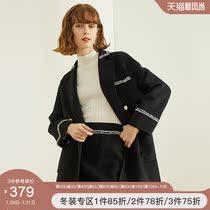 Fan Si Lanen small fragrance fashion wool coat female 2020 winter in the long temperament thin double-sided coat