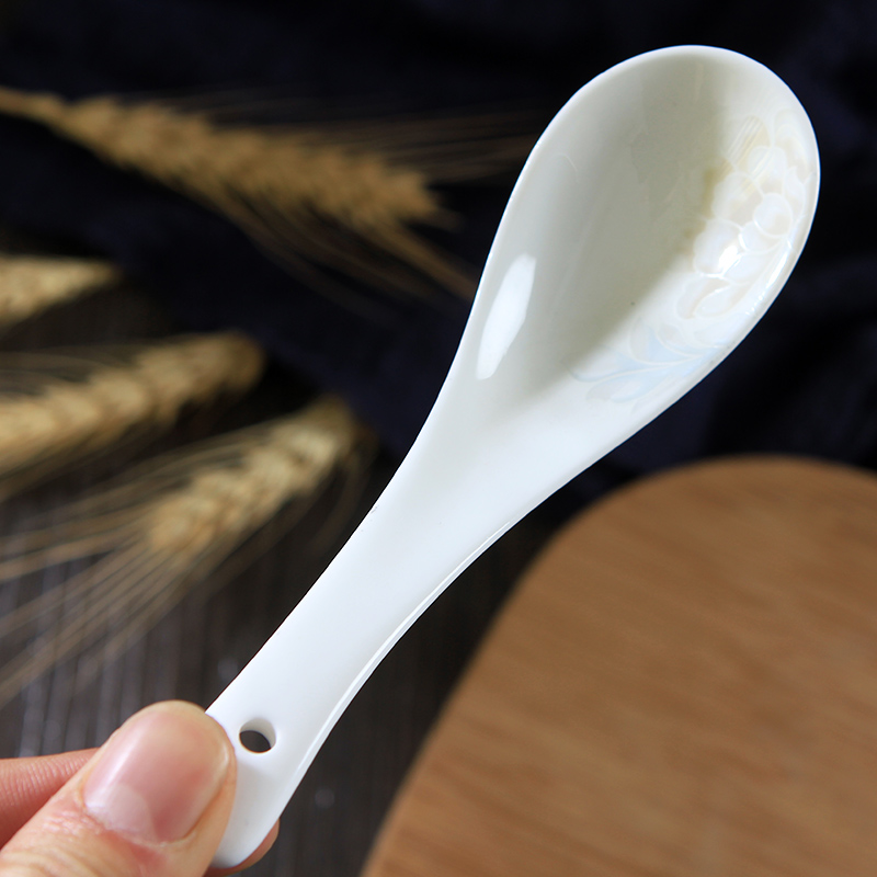 Ipads China ultimately responds soup spoon of jingdezhen ceramic household small spoon, restaurant, small spoon, creative contracted to eat small spoon 2 only