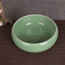 Circular Young Ceramic Kung Fu Tea Cup Basin Grand Flower Bottle Creative Ceramic Tea Toilet Accessories