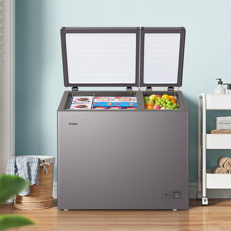 海尔冰柜双温300升冰箱双开门冷藏保鲜两用
