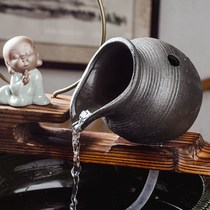 Chinese ceramic fish tank cycle trumpet homemade fountain outlet decoration pendulum water dispenser accessories rockery waterfall