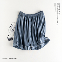 Mens pajama pants home shorts summer ice silk thin silk five-point pants home pants loose large size pajama pants men