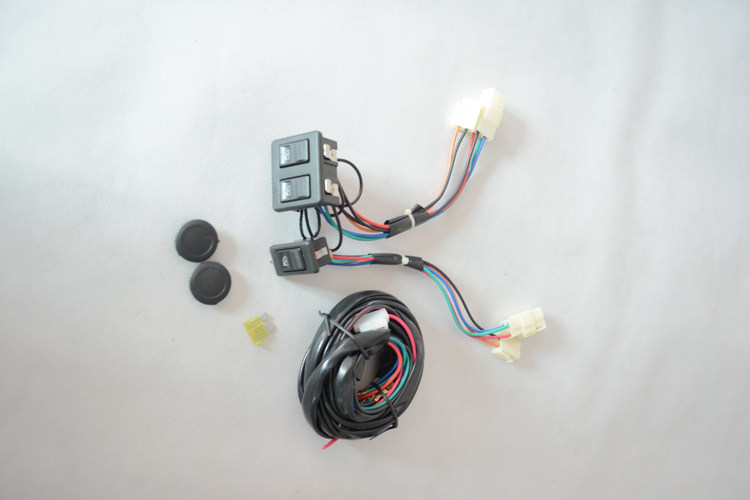 捷达通用型汽车车窗升降器改装手动改装电动镶嵌式开关及线束双联