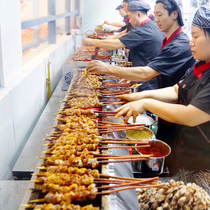 Houshan gas barbecue grill Commercial liquefied gas large anthracite gas tank skewer Black King Kong natural gas barbecue grill