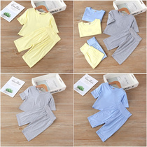 Childrens pajamas summer home dress baby Modale air conditioning boys and girls cotton skin clothes short sleeve suit
