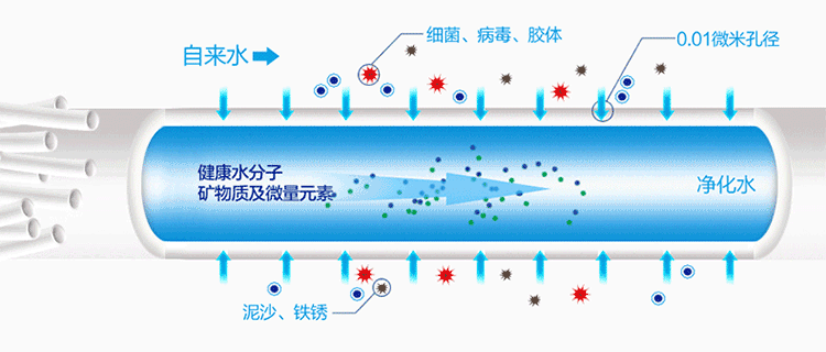 汉斯顿净水器家用厨房直饮自来水过滤五级超滤大流量净水机320ey