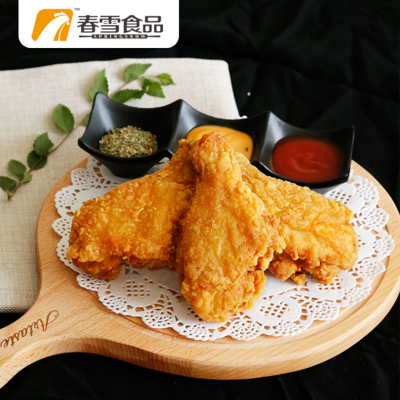 春雪黄金脆皮鸡腿油炸鸡裹粉家庭装清真冷冻小吃半成食品1斤4个装