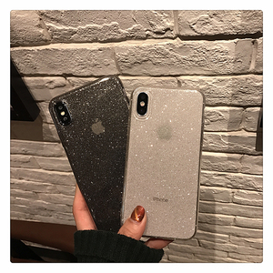 11pro闪粉苹果X透明手机壳iPhoneXSMAX/7plus网红款超薄8p/XR软壳