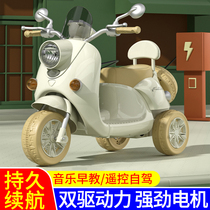 Childrens electric motorcycle three wheels boy and girl baby can take a child to charge remote control toys childrens car good Leva