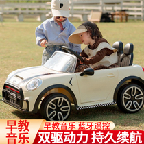 Childrens electric car can take a four-wheeled car boy and girl with remote control toy car baby charging child car Samat