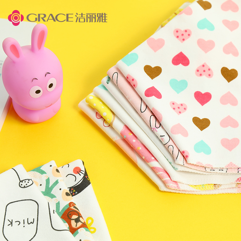 5 pieces of jieliya saliva towel cotton baby baby triangle scarf orn supplies men and women bib bib waterproof