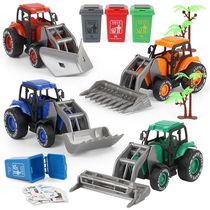 Child Garbage Sorting Toy Trash Can Farm Fu Tractors Toy Four Wheels Sliding Simulation Model Back Force Inertia