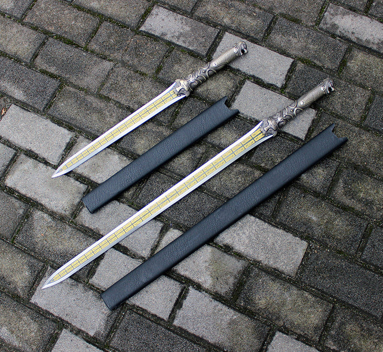 龙泉贪狼镇宅一体刀剑长款汉剑车载防身锰钢短剑宝剑冷兵器未开刃