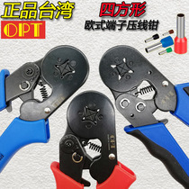 Taiwan OPT four-sided European terminal DL-6 10 16A pin type labor-saving crimping pliers imported cold pressing pliers