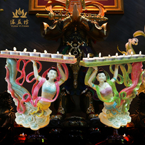 Fairy gong deng fo tang before pilot tian nv candle holder Buddha gong deng Buddha Candlestick and the wangkor Mount ornaments
