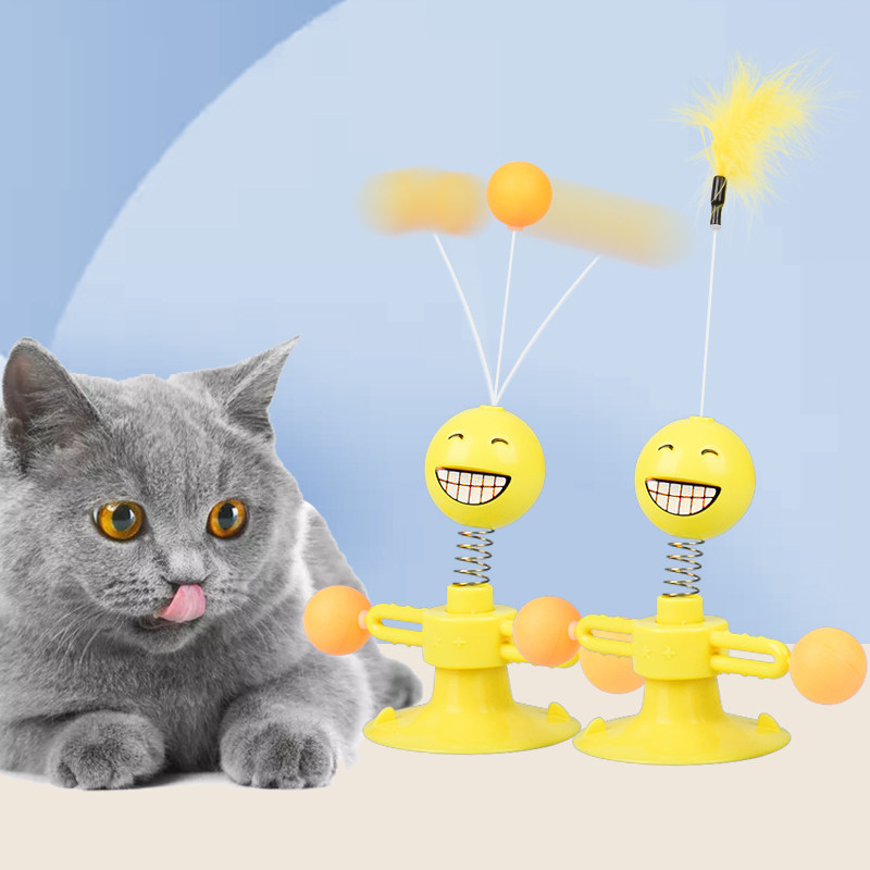 自嗨猫咪逗猫棒弹簧人解闷神器不倒翁