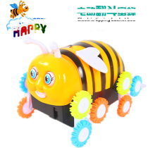 Electric toy car Puzzle Tipping Bucket Small Honeybee Creative Children Toys Wholesale New Peculiar Showdown Night Market Goods