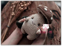 Cute Mushroom baby 013 hand diy hair hook knitting doll doll nonfinished electronic graphics tutorial