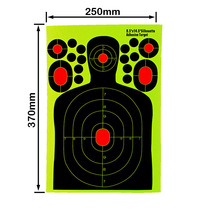9 5 inch half-body shooting target paper fluorescent self-adhesive hunting training target paper splash sticker