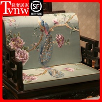 TVNW Chinese mahogany sofa cushion Luohan bed five-piece solid wood sofa cushion with backrest thickened sponge four seasons