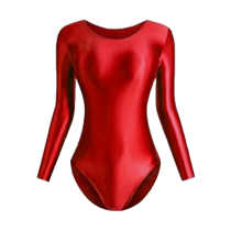 Long-sleeved shuo bodyswear sexy outside wear tight stretch luster oil shiny zipper swimsuit leggings dance suit