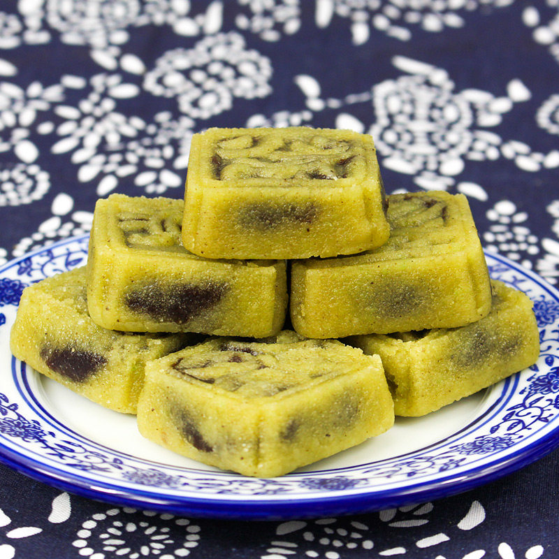 西溪糕团铺绿豆糕点心220g 传统糕点杭州特产纯手工制作零食小吃