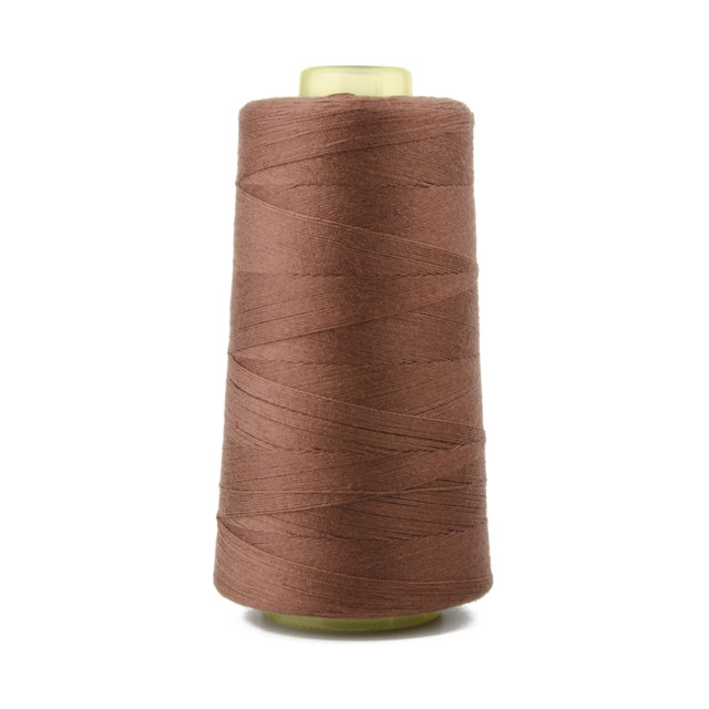 Liu Qing ສີ caramel thread sewing thread 402202203 ຄວາມໄວສູງ polyester thread polyester thread ຫນາຂະຫນາດກາງ 3 ມ້ວນສົ່ງຟຣີ