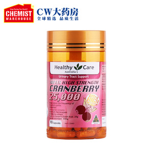 Healthy Care高浓缩蔓越莓胶囊90粒保养卵巢泌尿系统澳洲@CW药房