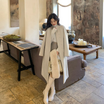 (Great Clothes Family Early Snow Sweet Dreams) Oriental Implicit Side Door Flap Pearl Row Buttoned Right Shoulder Large Coat