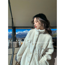 (Huuchu Xuebao jacket) The lamb sweetness sweetness coat jacket woman 2021 Winter in the middle of the blouse