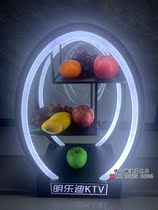 Bar Egg-shaped Luminous Fruit Pan Black KTV Triple Layer Fruit Dish Rack Creative LED Charging Luminous Fruit Dish Rack