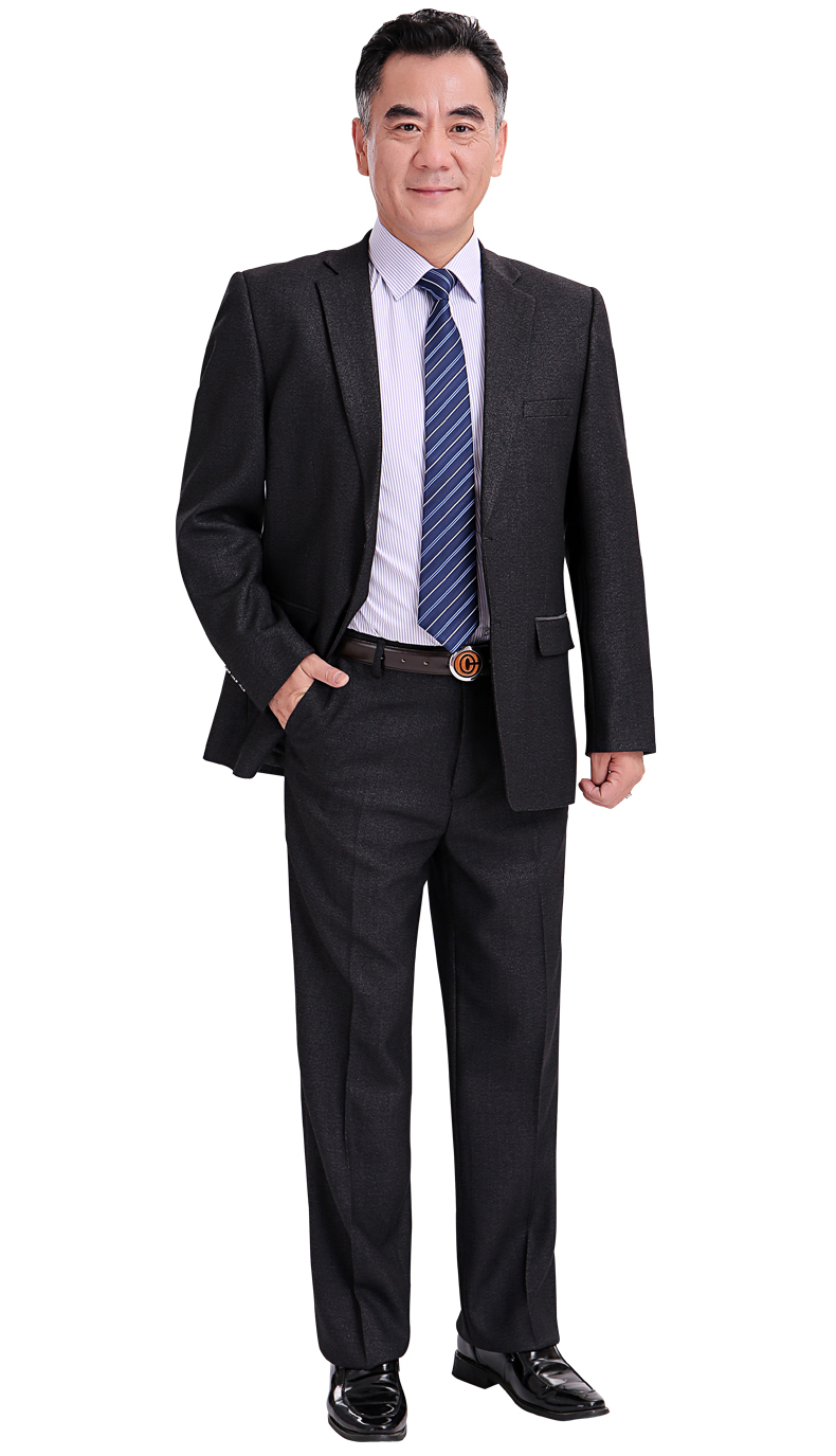 中老年西装男套装爸爸西服三件套中年宽松父亲装休闲婚礼服4050岁