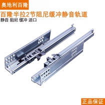 Blum blum semi-pull-out dampened drawer rails Drawer rails Cabinet cushioning drawer slides Two-section rails at the bottom