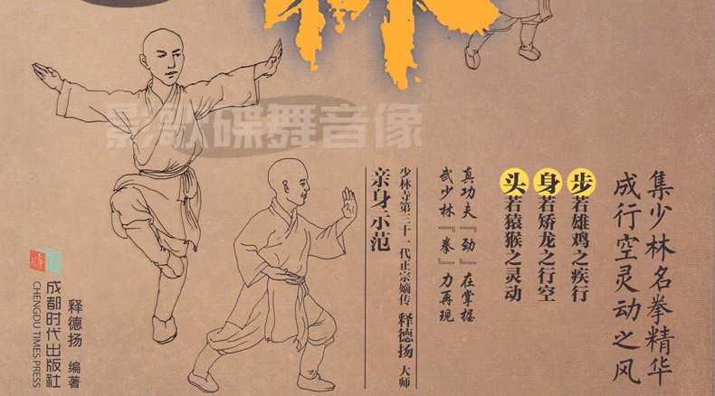 少林小通臂拳武术初学者基础入门视频讲解教学dvd光盘碟片 书