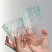 Good looking and delicate wine glasses Heart-shaped Fruit Wine Glasses Beer Cups delicateslovers a pair of gradient colors Glacier