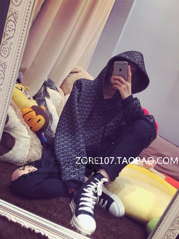 2017春秋新款网红同款 恶搞太空棉BF风宽松连