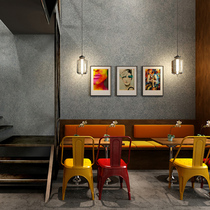 Gray diatom mud wallpaper 3D three-dimensional retro clothing store bar barbershop decoration non-woven wallpaper