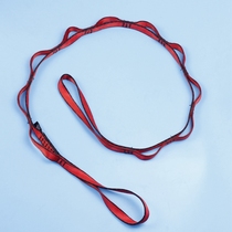 Leo aerial yoga hammock connection rope mountaineering flat belt Yoga chrysanthemum rope flat belt Daisy chain rope extension belt