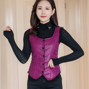 羽绒马甲女冬季新款轻薄短款修身显瘦韩版羽绒服背心保暖坎肩马夹