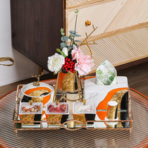Light Extravaganza Living-room Home Adornment Tea Table Hem Table Tray Set American Contained box-like cubout table