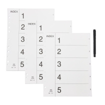 Five-page paper white card split paper index page paper