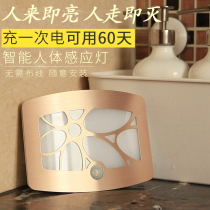 Rechargeable battery led bedroom night light control human body induction bedside energy-saving night light aisle corridor wall light up night