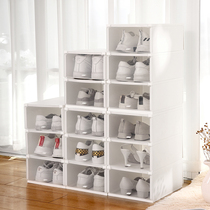 Shoe box storage box double door transparent shoes shoe cabinet artifact shoe rack storage box home space-saving simple shoes
