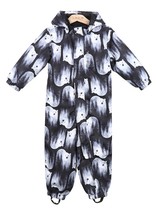 Childrens foreign trade original single-piece ski suit waterproof windproof wear-resistant jacket cotton jacket hat detachable pedal design