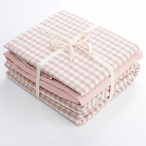 Shushuang skin-friendly water wash cotton four-piece cotton cotton bedding simple Nordic bed linen quilt cover nude sleep