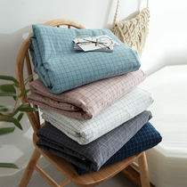 Shushuang skin-friendly four-piece set of water wash cotton cotton cotton Japanese bedding bed sheets quilt cover super soft nude sleep