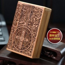 Creative handmade solid wood cigarette case 20 sets whole pack hard box soft pack cigarette case personalized carving bamboo wood tobacco storage box