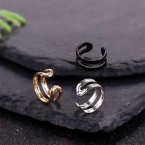 Tide people single ear clip personality fashion temperament exaggerated ear clip earrings 2021 new simple titanium steel ear clip