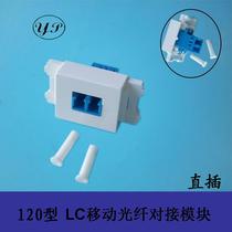 Model 120 mobile LC fiber docking direct-insertion dual-pass data transmission solderless module can be equipped with panel and ground plug